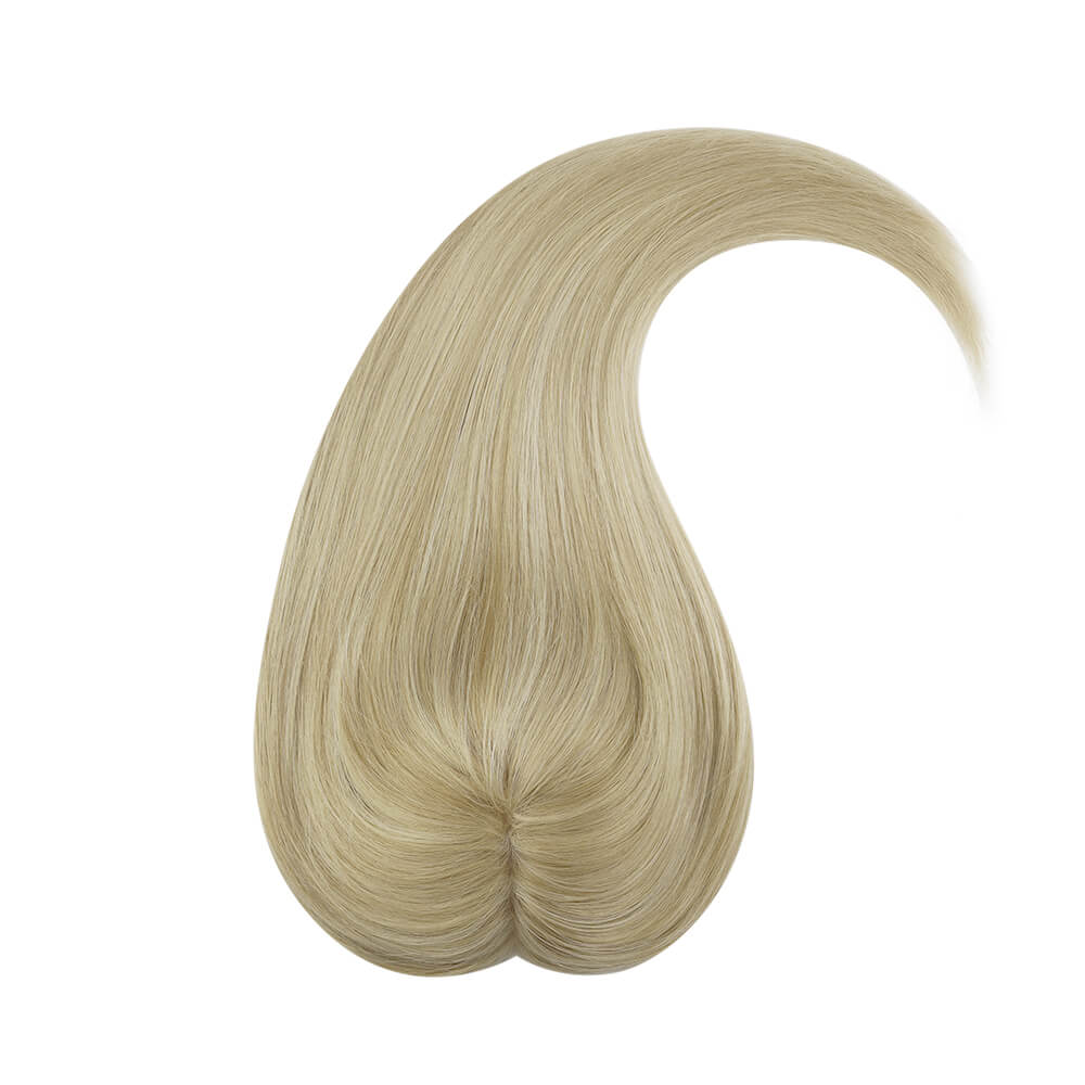 hair mono topper for women highlight blonde