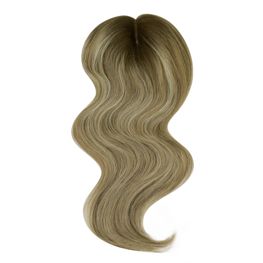 hair topper for women balayage brown