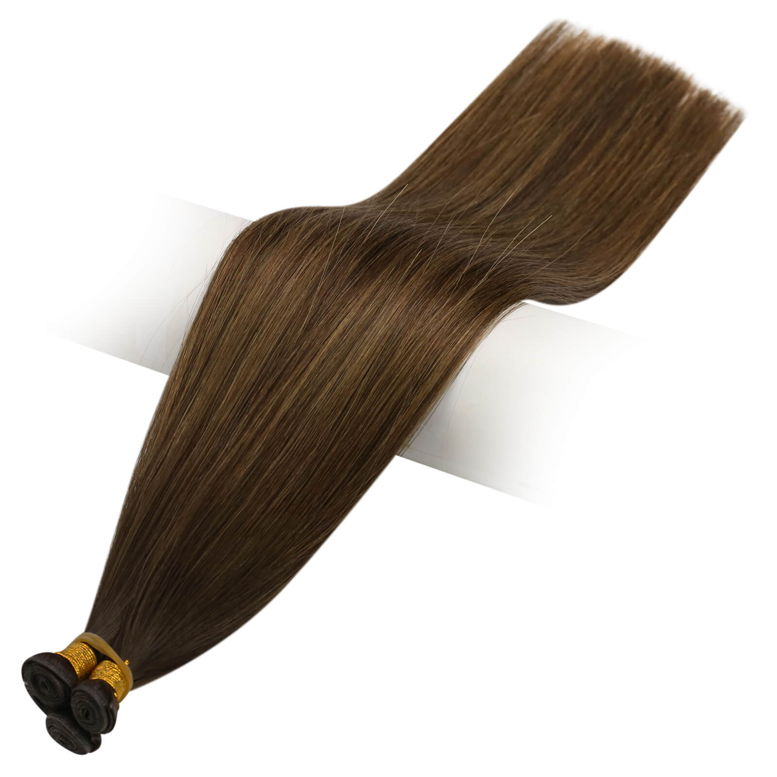 genius weft hair extensions straight balayage brown