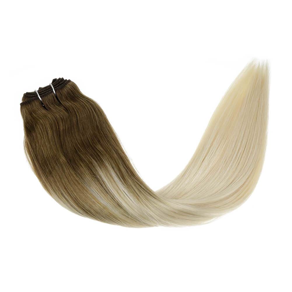weft hair extensions double drawn