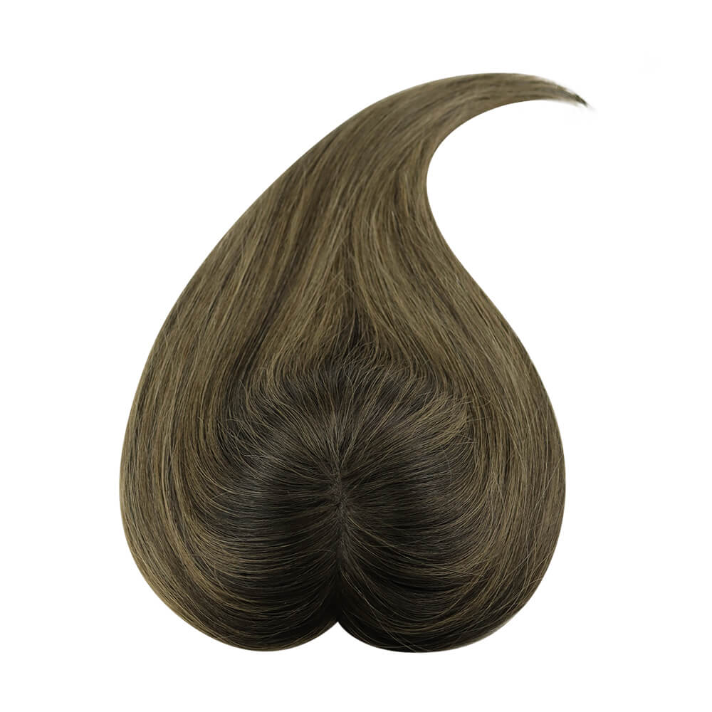 hair topper virgin hair balayage brown
