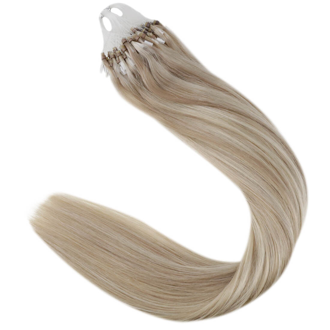 highlight blonde micro lopp human hair extensions