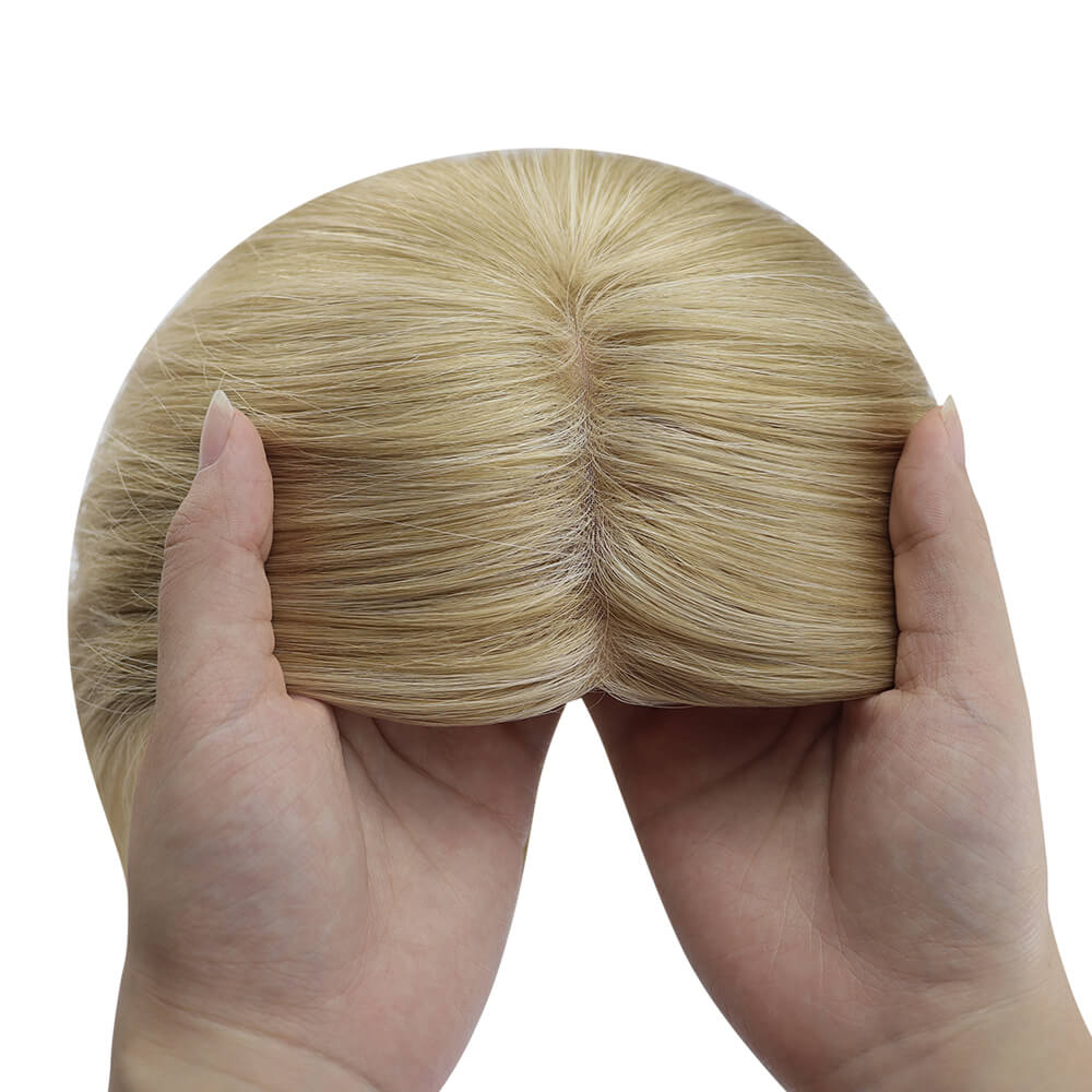 hair topper virgin human hair mono base