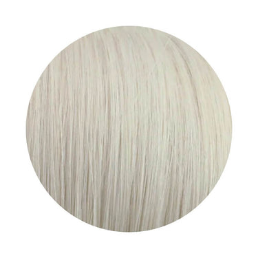 invisible hole pu flat weft virgin hair whitest blonde