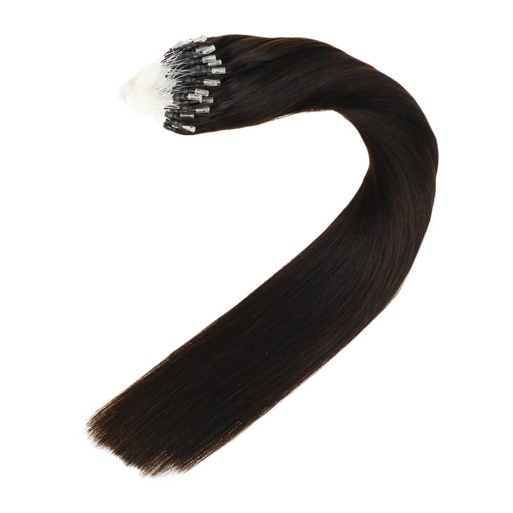 micro ring hair extensions seamless darkest brown