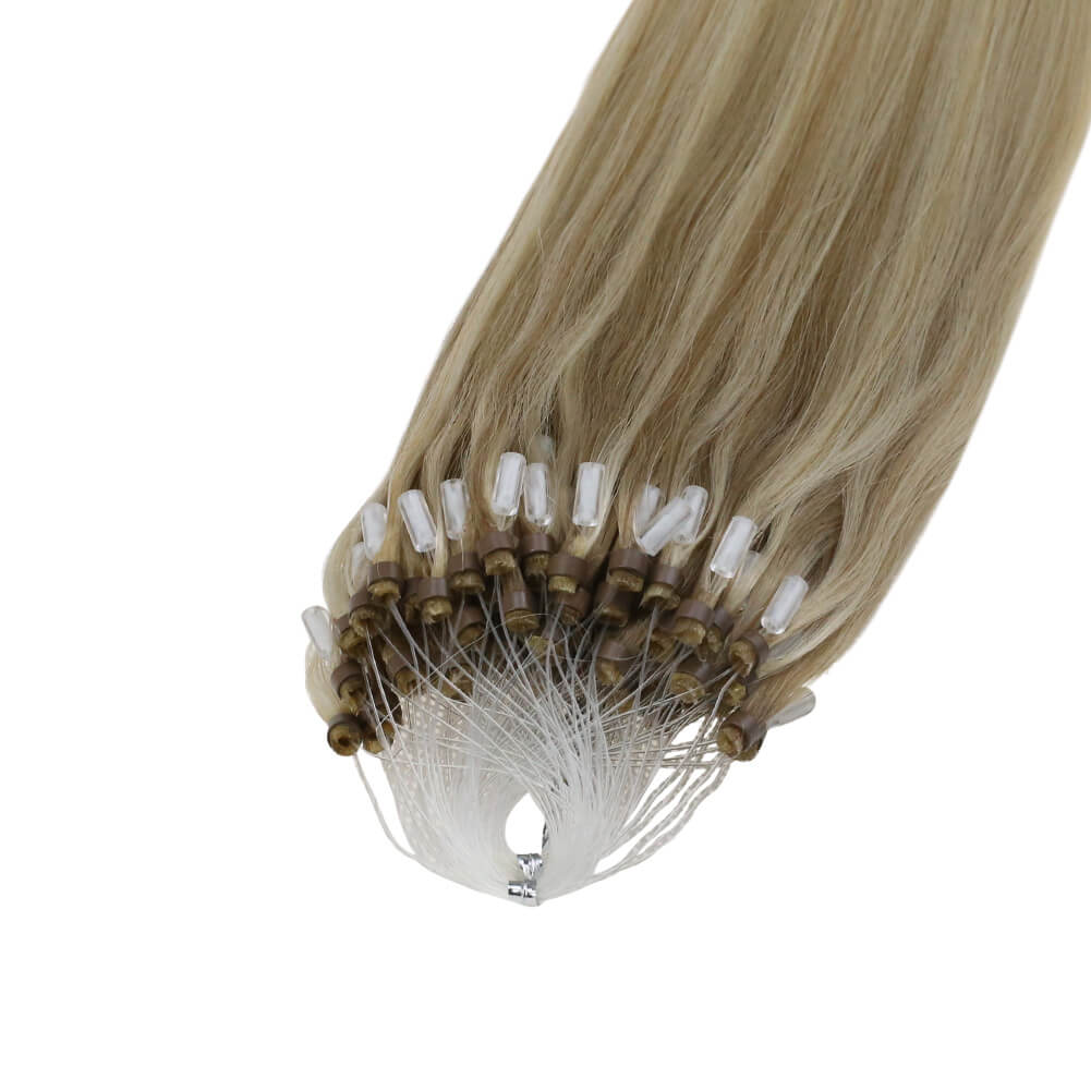 easy apply micro link hair extensions blonde