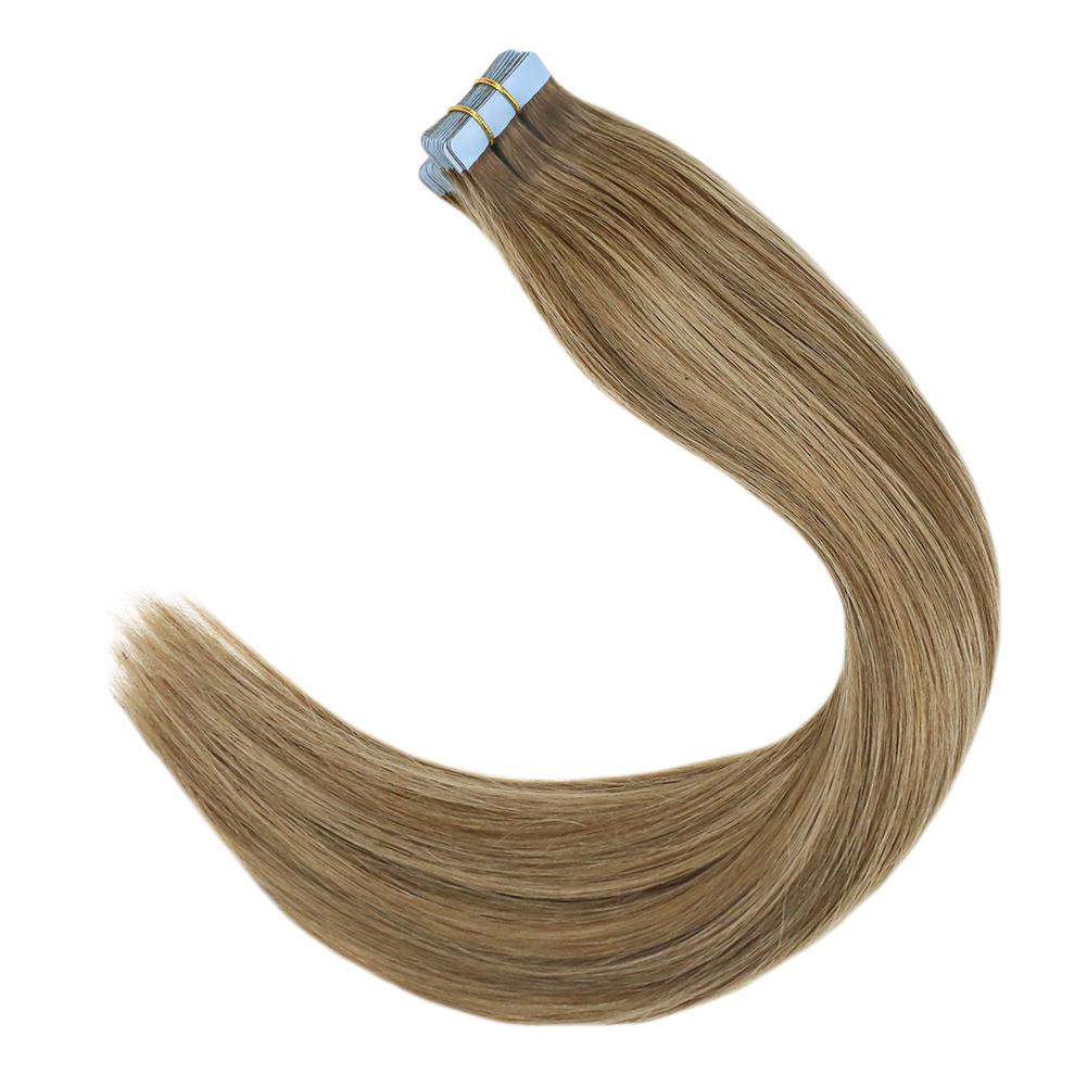 natural tape blonde hair extensions natural glue in remy hair blonde