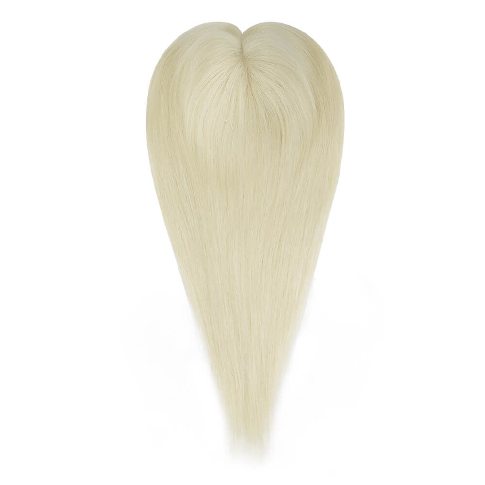 hair topper platinum blonde virgin human hair