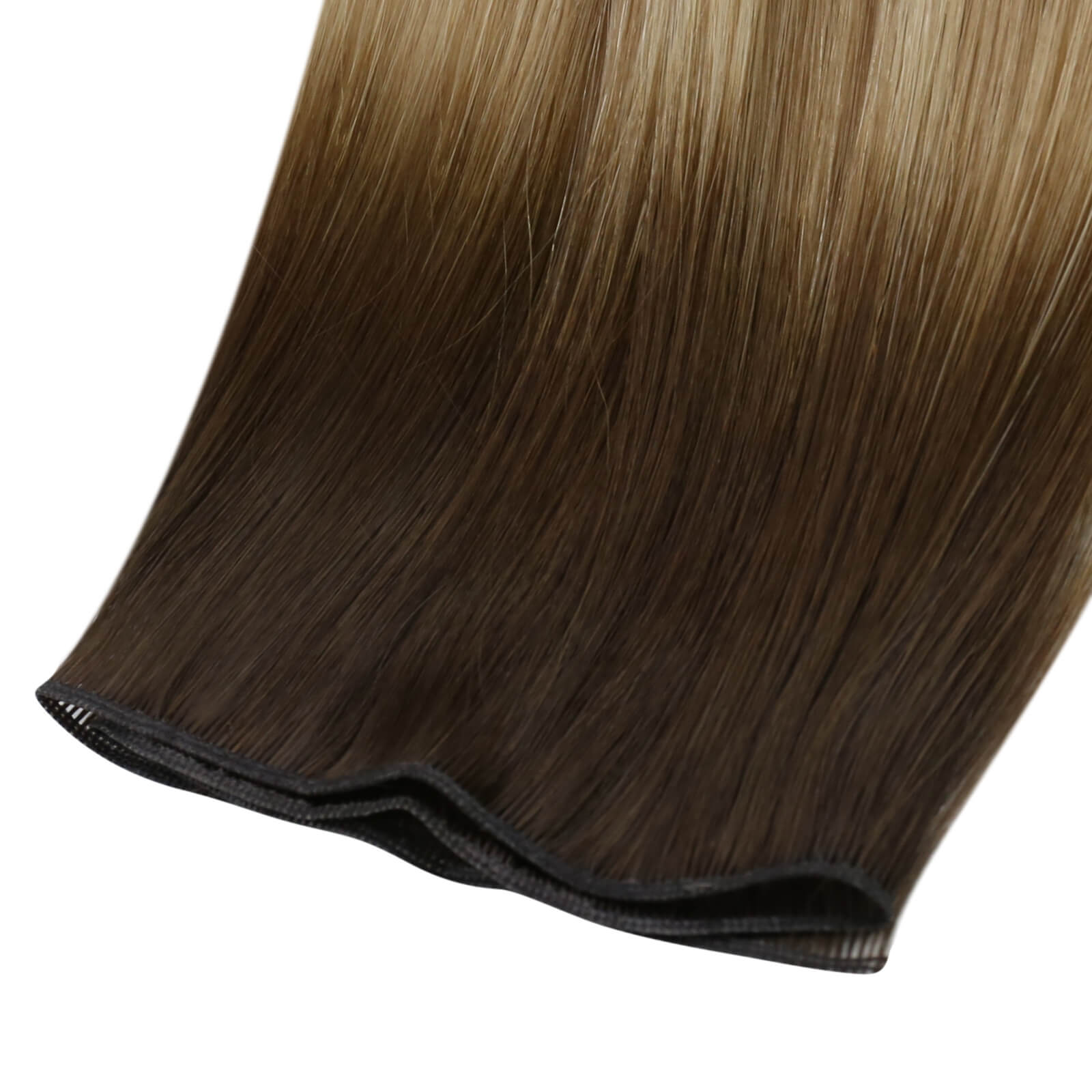 virgin hair extensions genius weft balayage brown with blonde
