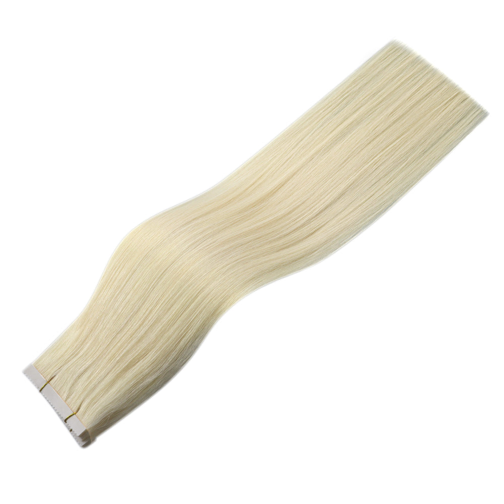 virgin hair flower injection tape in hair extensions whitest blonde