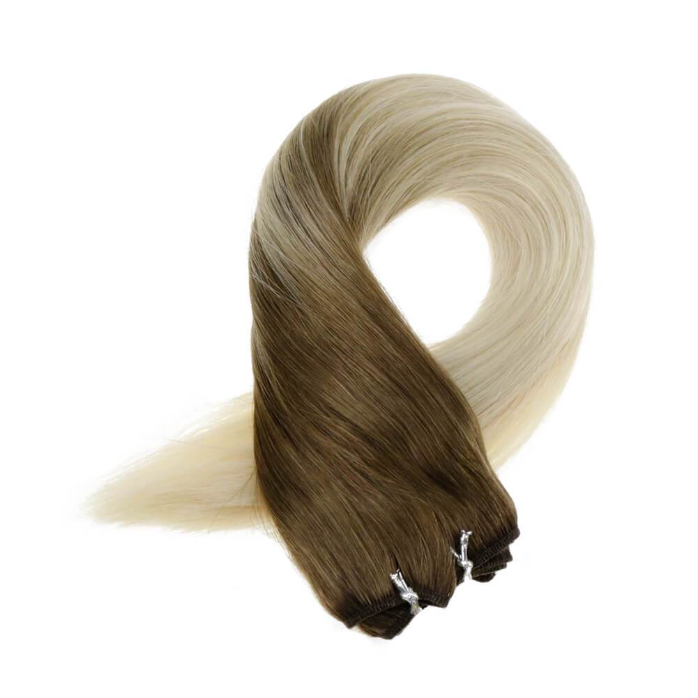 weft hair extensions real human hair sew