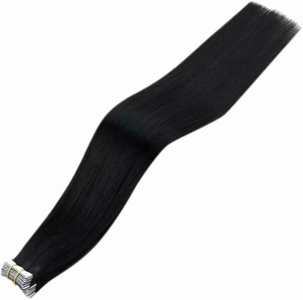 adhesive tape in hair extensions jet black human hair extensions