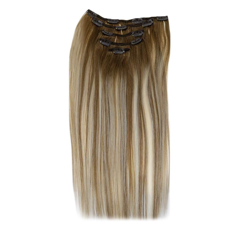 LaaVoo Clip in hair Official hair extensions remy human hair seamless hair extensions clip in clip in weave 100% healthy human hair real human hair