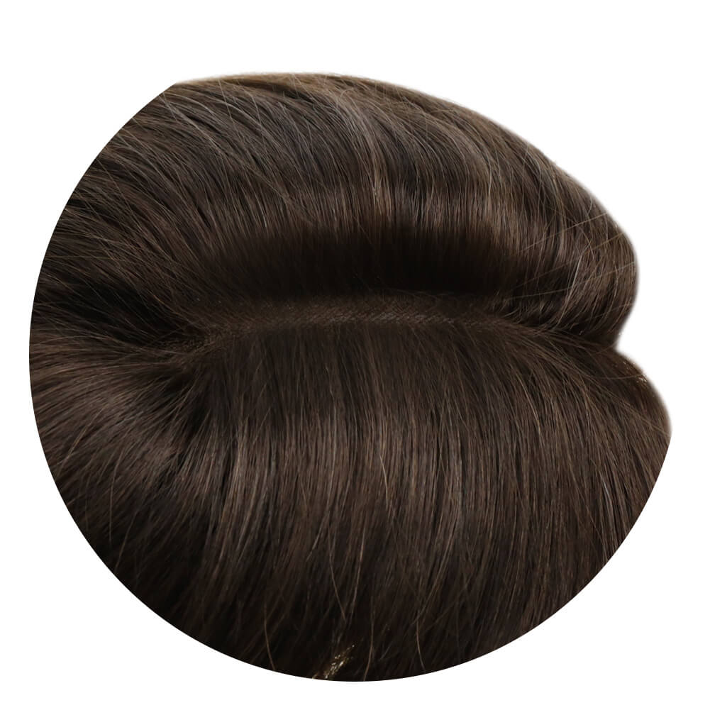 hair topper for women darkest brown