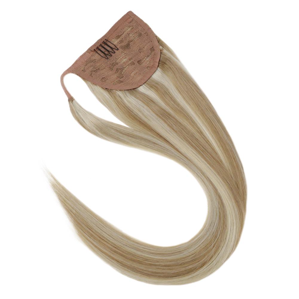 silk smooth hair slicked back ponytail hair extensions
