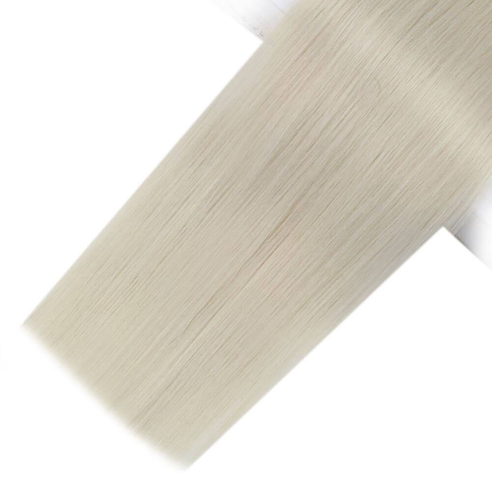 sewing weft hair extensions blonde
