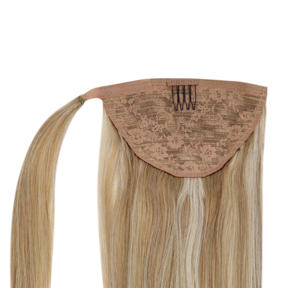 Remy real human ponytail hair extensions