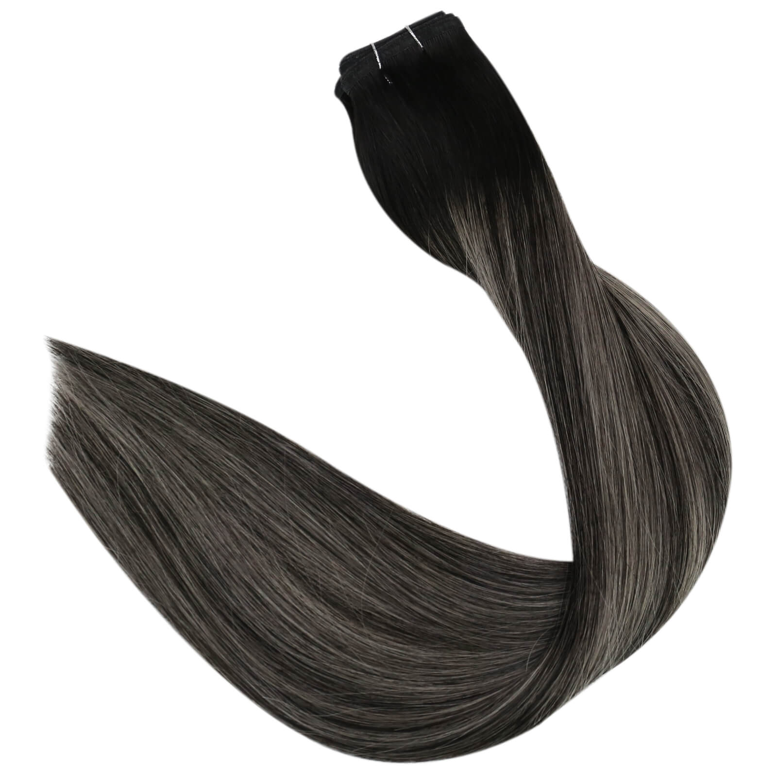 black flat silk human hair extensions