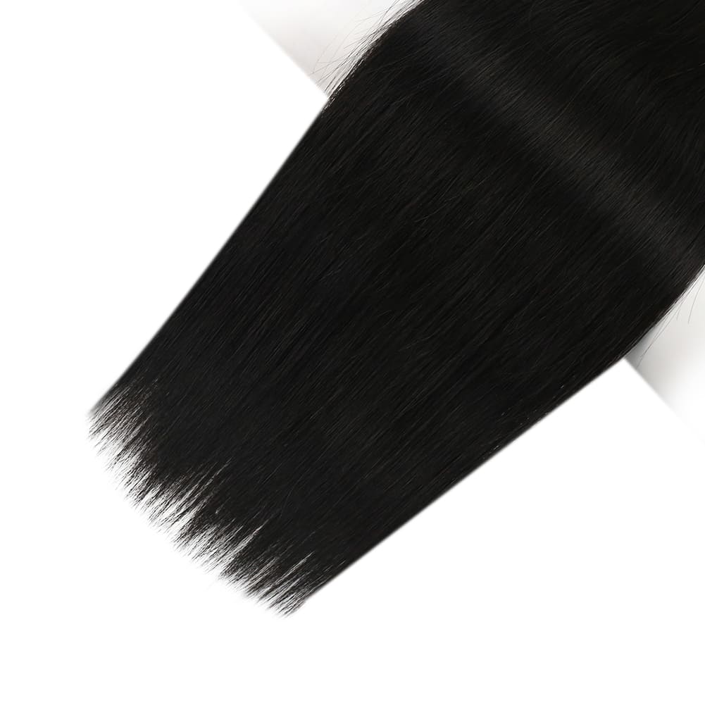 virgin machine hair weft extensions jet black