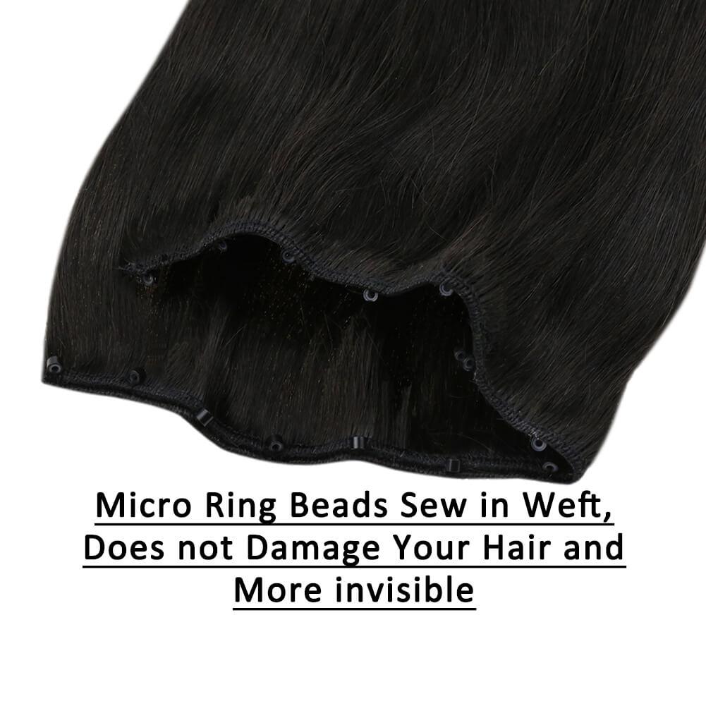 Premium Human Hair Micro Beaded Weft Extensions