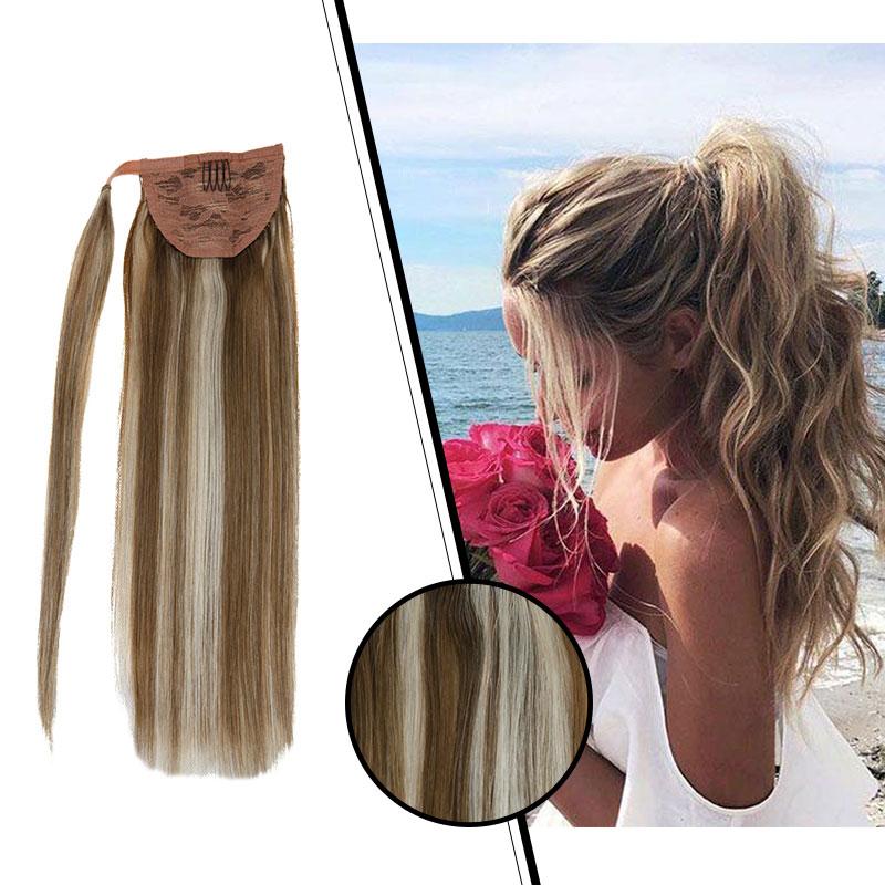 easy to apply wrap around clip in ponytail
