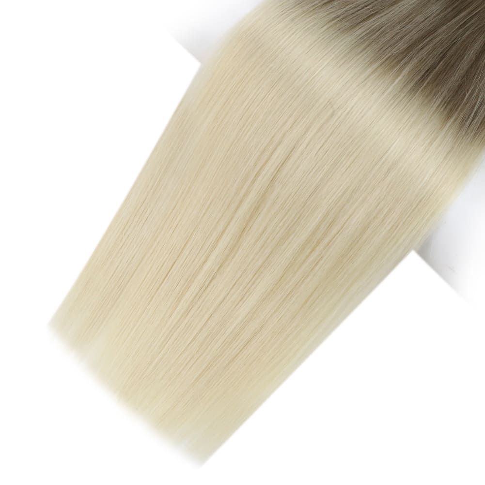 adhesive human hair weft extensions