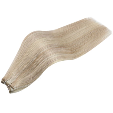 virgin machine hair weft extensions highlight blonde