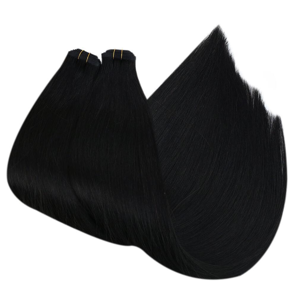 invisible flat weft hair extensions