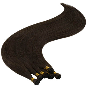 brown hand tied weft hair extensions