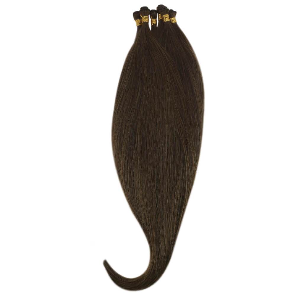Brown Hand Tied Weft Hair Extensions