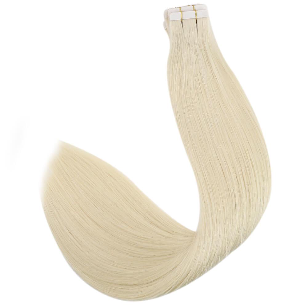 blonde tape in extensions human hair
