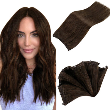 Human remy micro beaded weft extensions