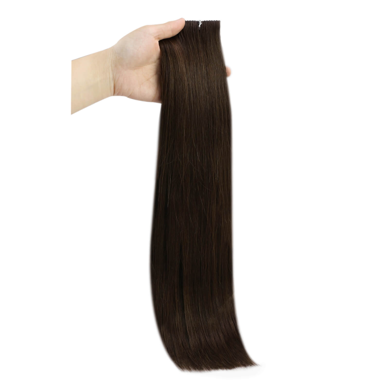 darkest brown virgin tape in hair straight human hair