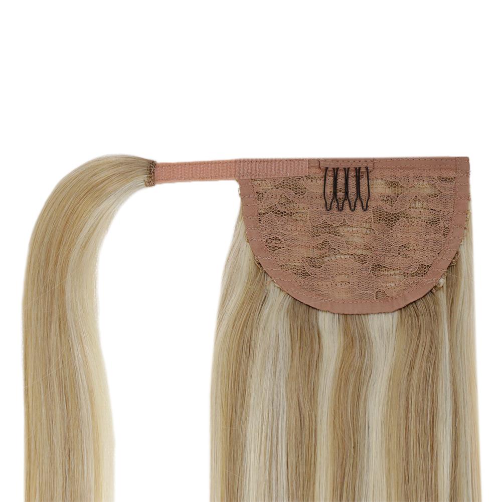 Fluffy Pigtail Extensions in Ash Blonde