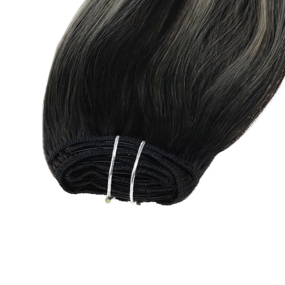 remy real human clip ins black