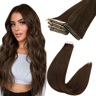 injection tape in hair extensions virgin hair dark brown