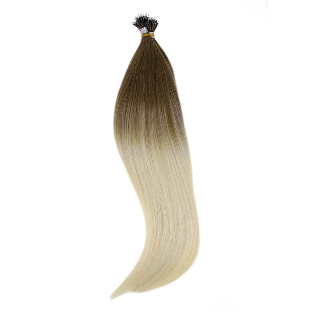 nano ring hair extensions remy human hair balayage brown mixed blonde