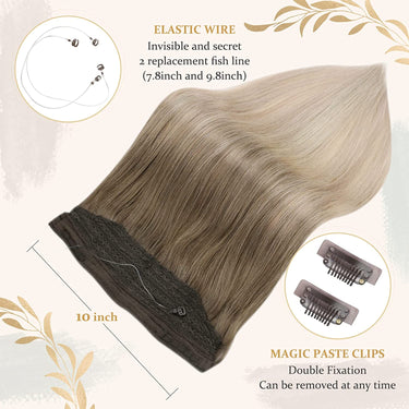 easy to apply halo hair piece