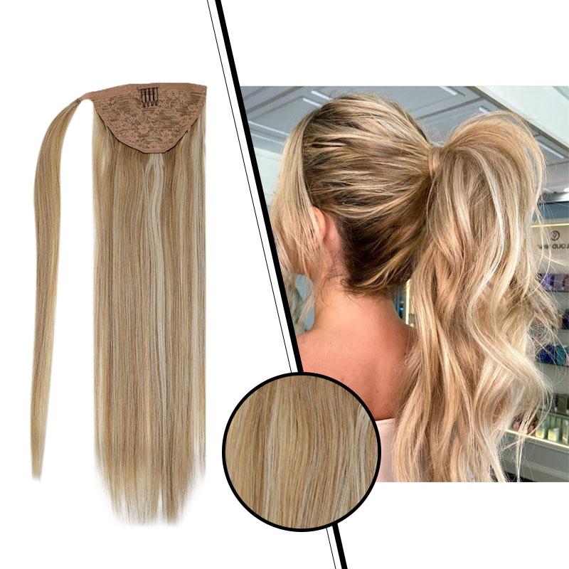 easy to apply wrap around clip in ponytail