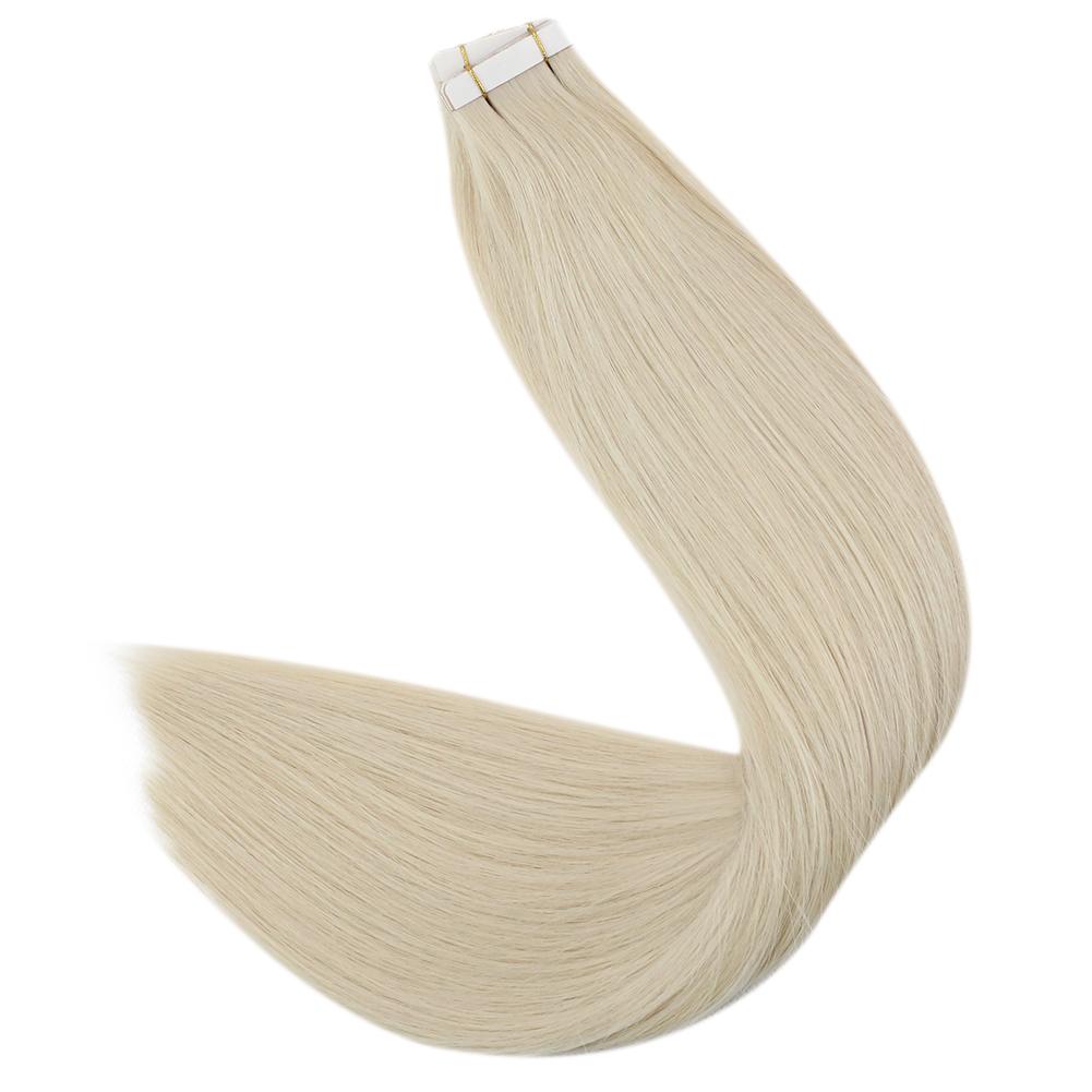 blonde color tape in hair extensions
