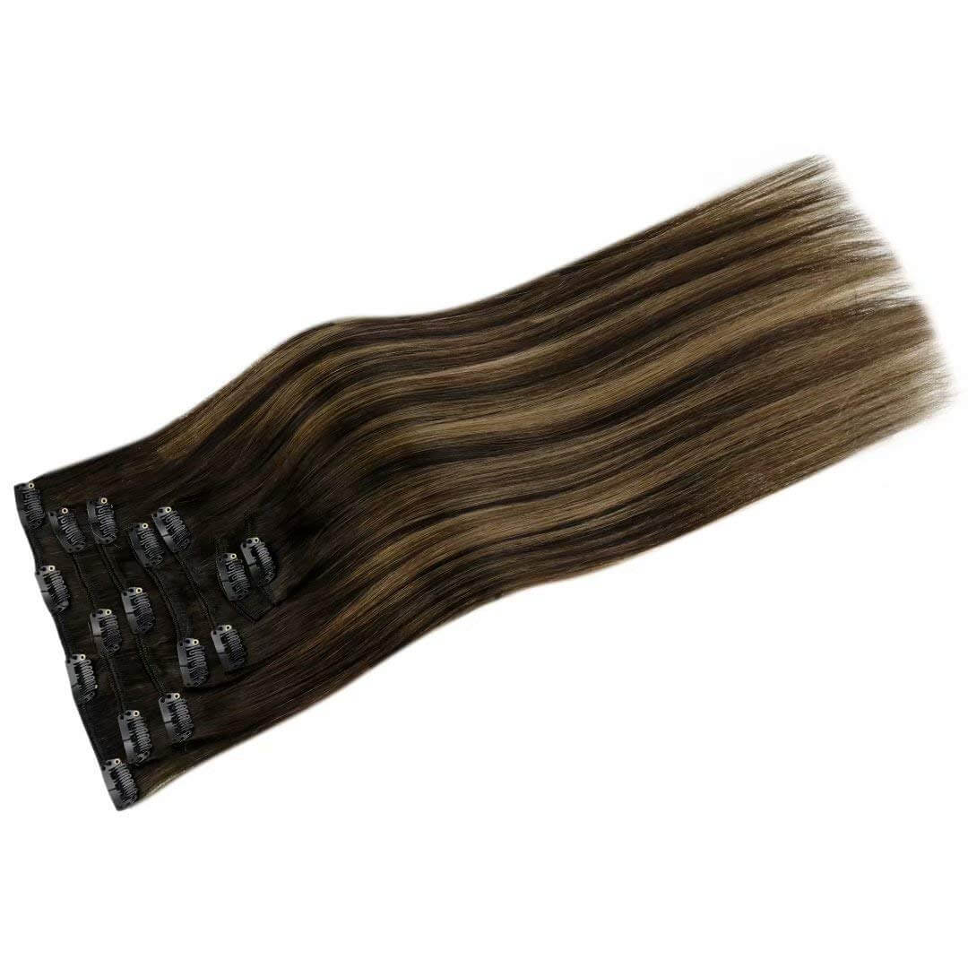 real hair clip in extensions invisible