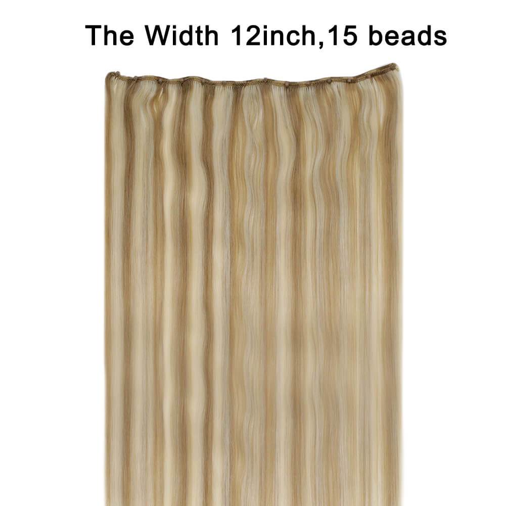 weft hair extensions with microbeads silk straight