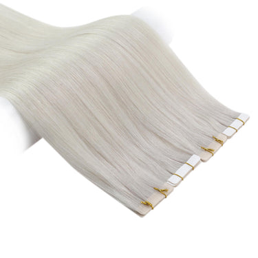 whitest blonde tape in hair extensions