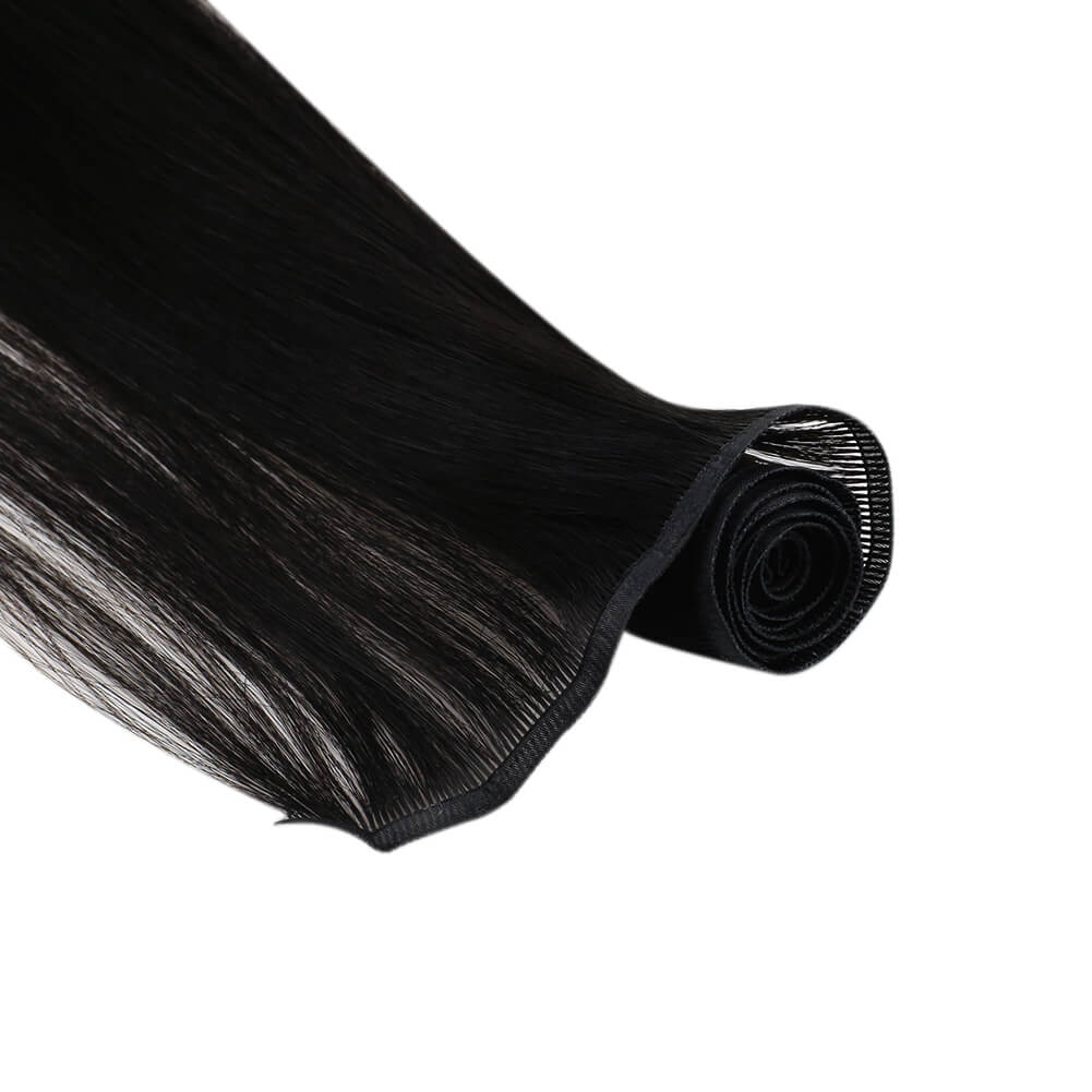 invisible flat weft hair extensions